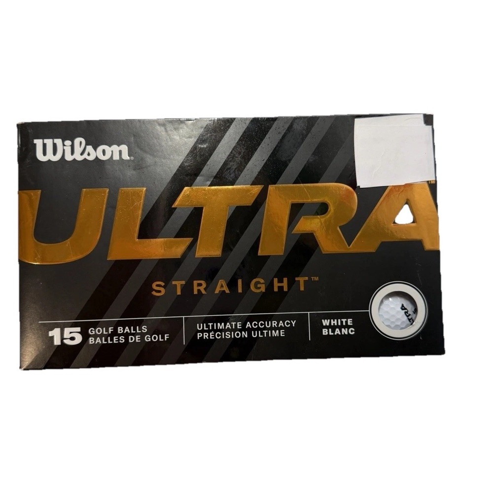 Wilson Ultra Straight Golf Balls White 15 Count Accuracy Explosive Distance